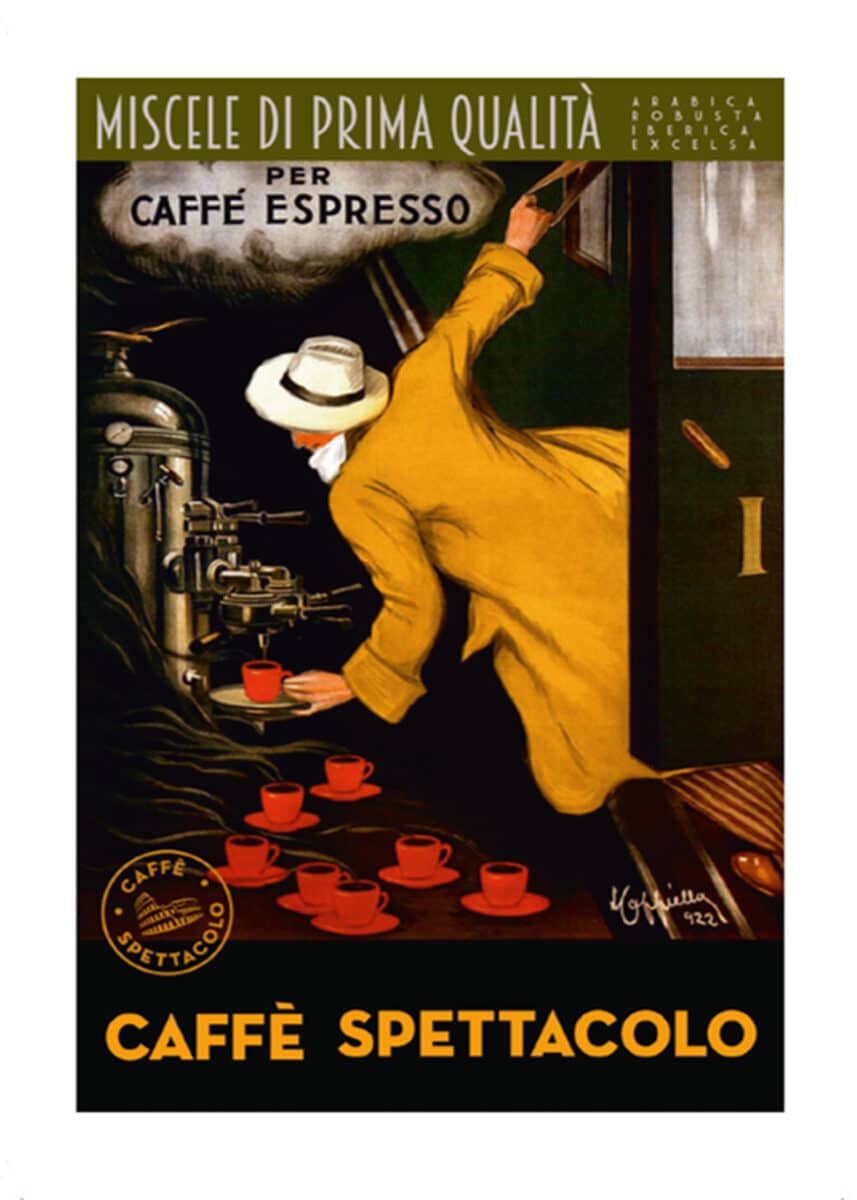 Anniversary promotion: Caffè Spettacolo thanks its guests with pre-paid postcards and a range of coffee vouchers.