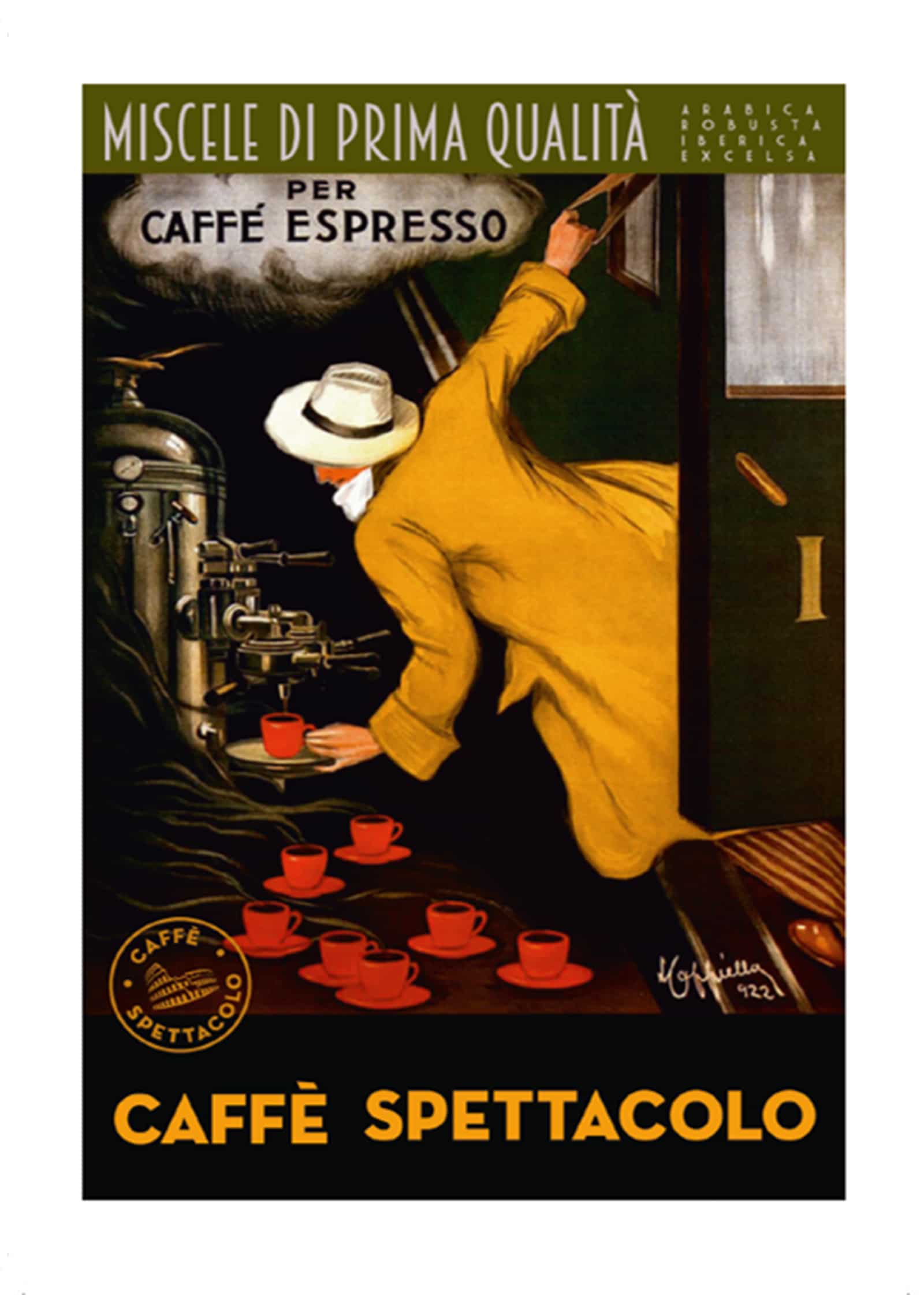 Anniversary promotion: Caffè Spettacolo thanks its guests with pre-paid postcards and a range of coffee vouchers.